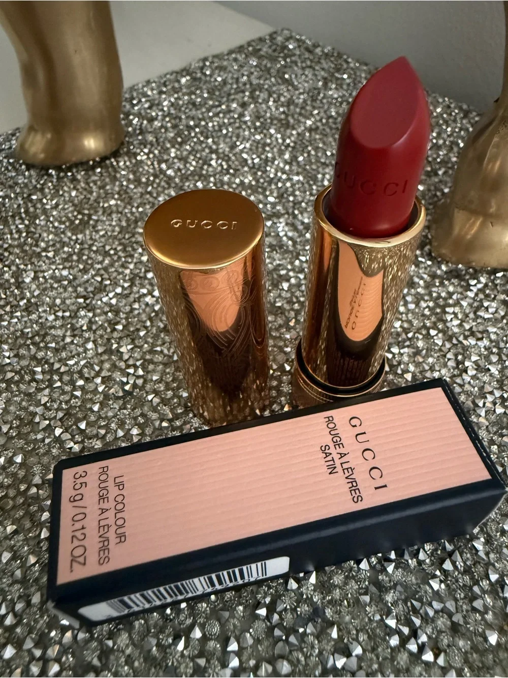 GUCCI Women NEW Rouge À Lèvres Satin Lipstick 505 Janet Rust Luxury